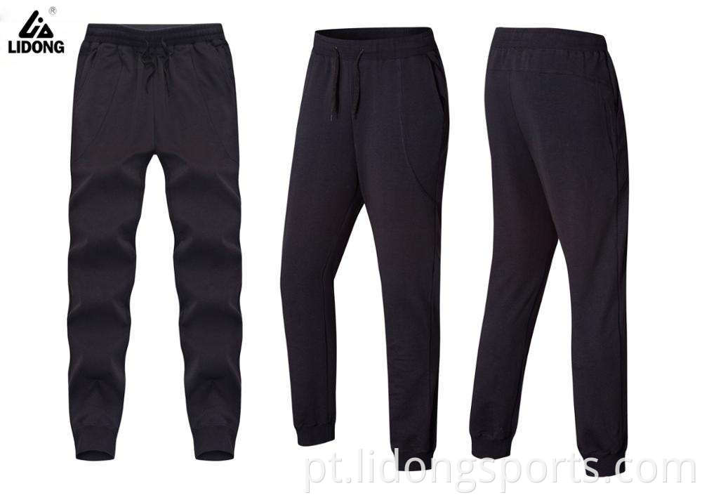 Calças esportivas de poliéster de algodão Ome New Design Design calças de moletom masculino macias